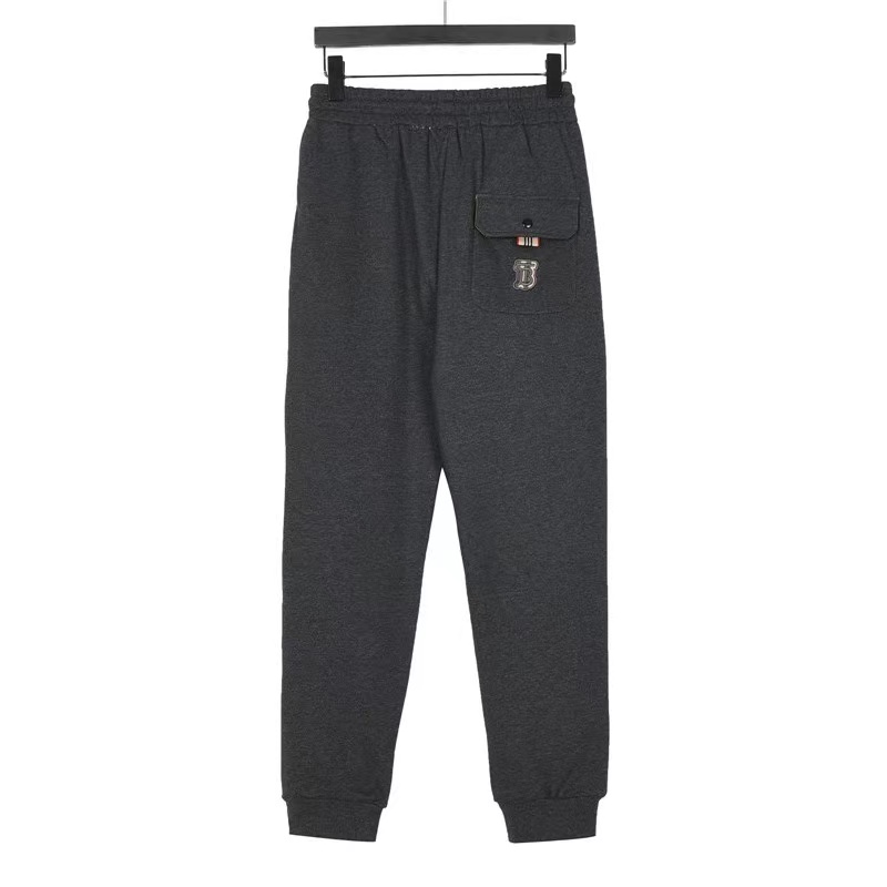 Burberry 23Fw TB plaid patch three-dimensional embroidered cotton knitted trousers