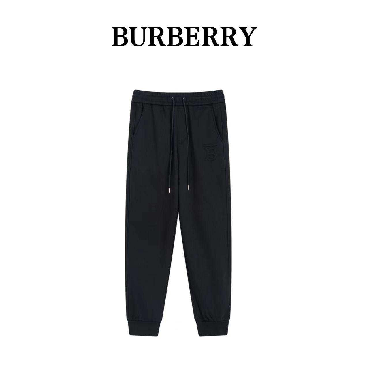 Burberry autumn and winter TB logo fleece sweatpants