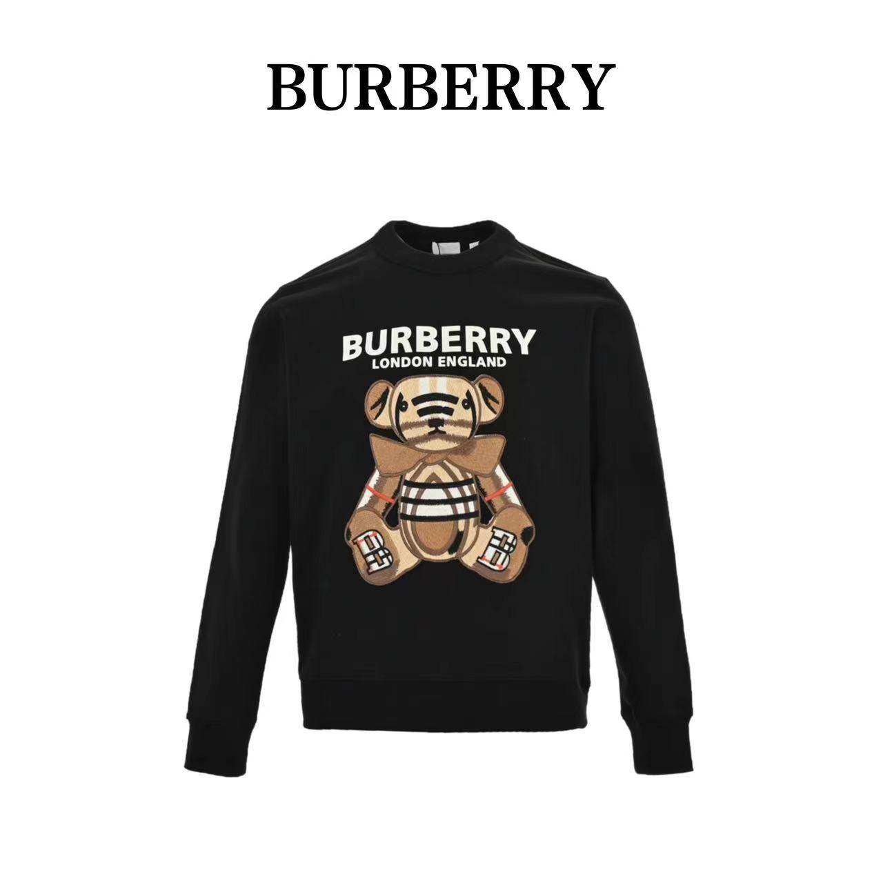 Burberry embroidered teddy bear crew neck sweatshirt