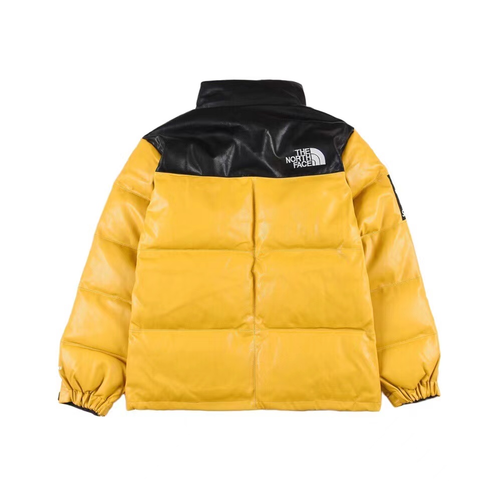 Supreme xTNF Leather Nuptse Jacket North Face joint leather down jacket