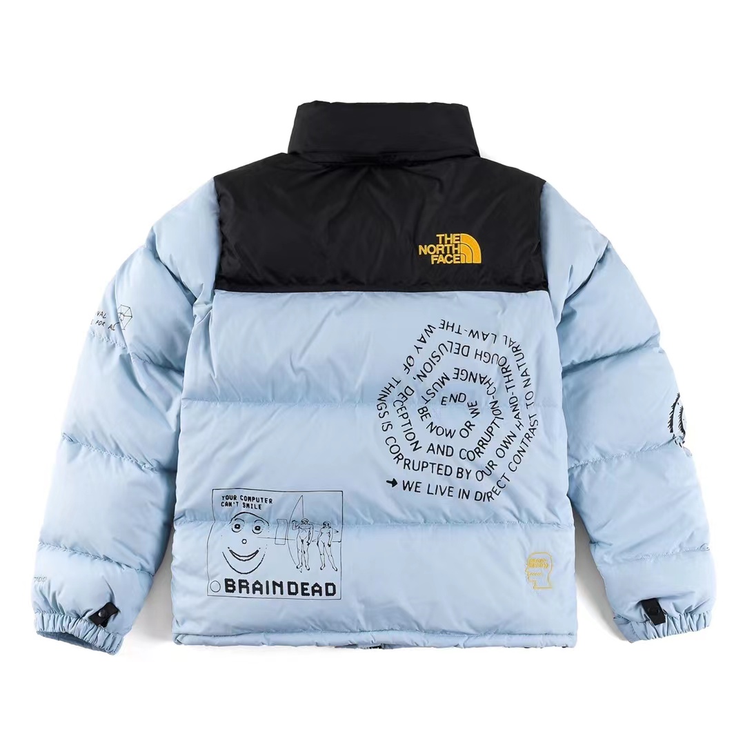 The North Face 20Fw brain-dead graffiti print long-sleeved down jacket