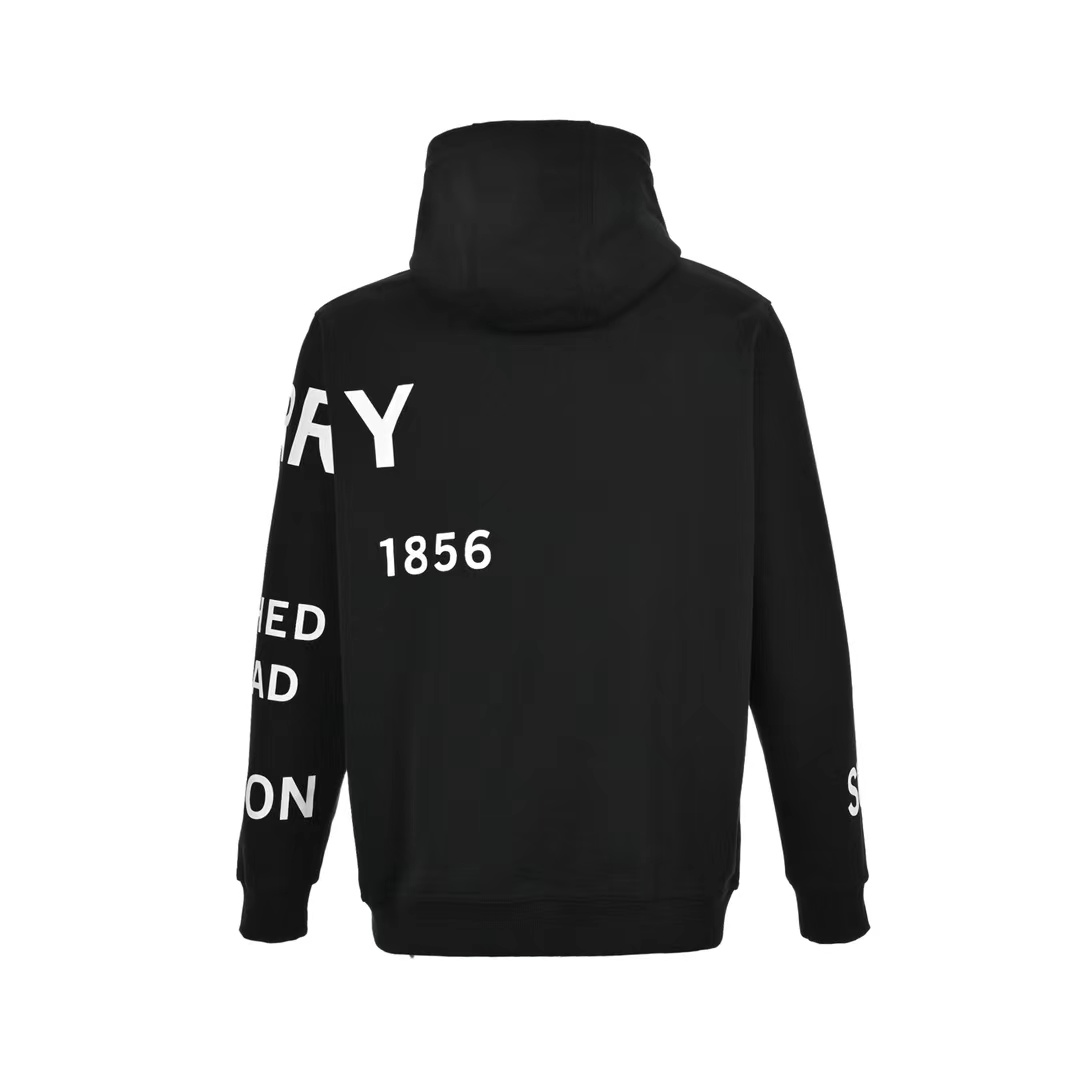 Burberry thick rubber letter print hooded sweatshirt