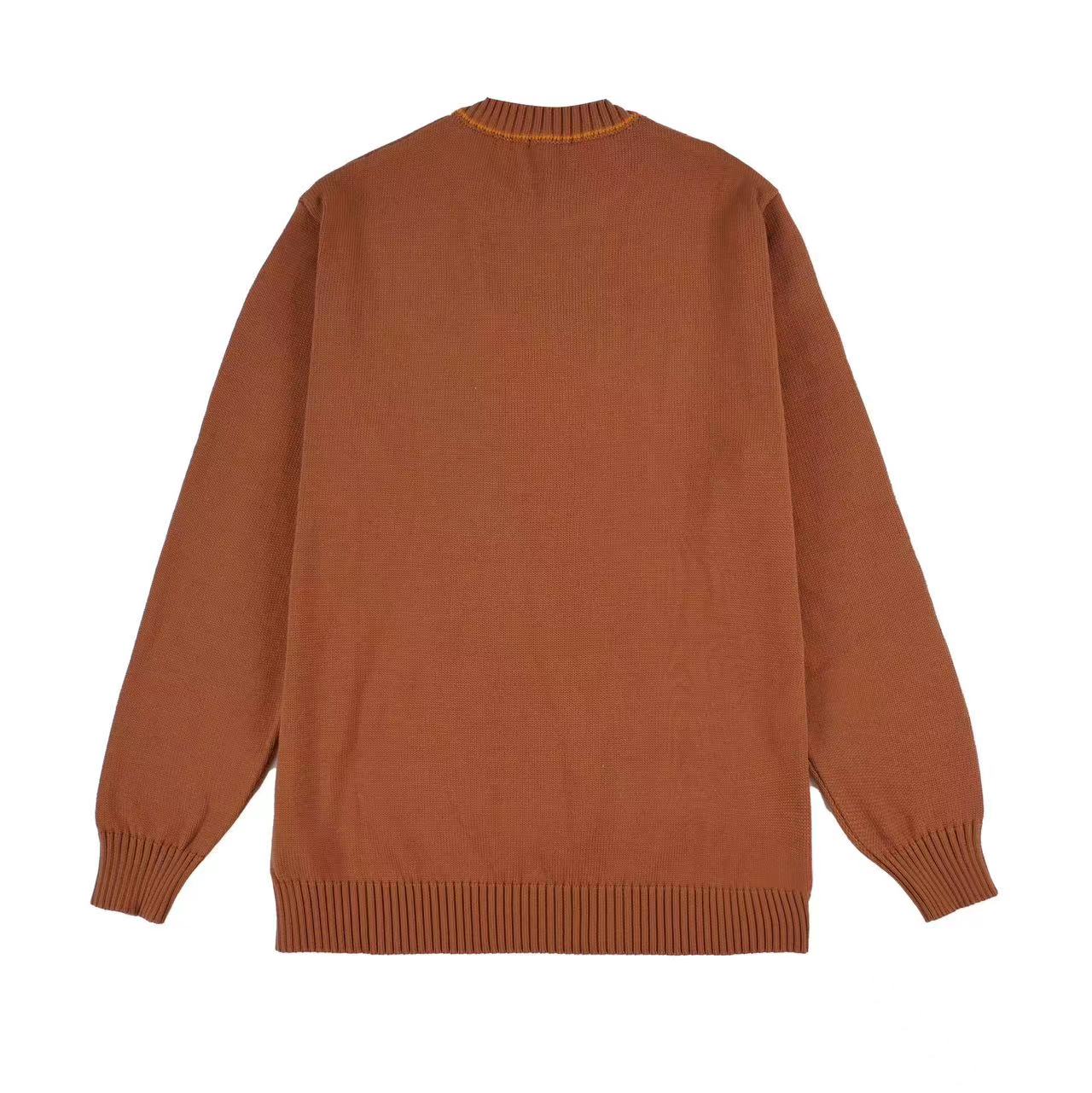 Fendi FD 23FW letter logo crew neck sweater thick knit sweater