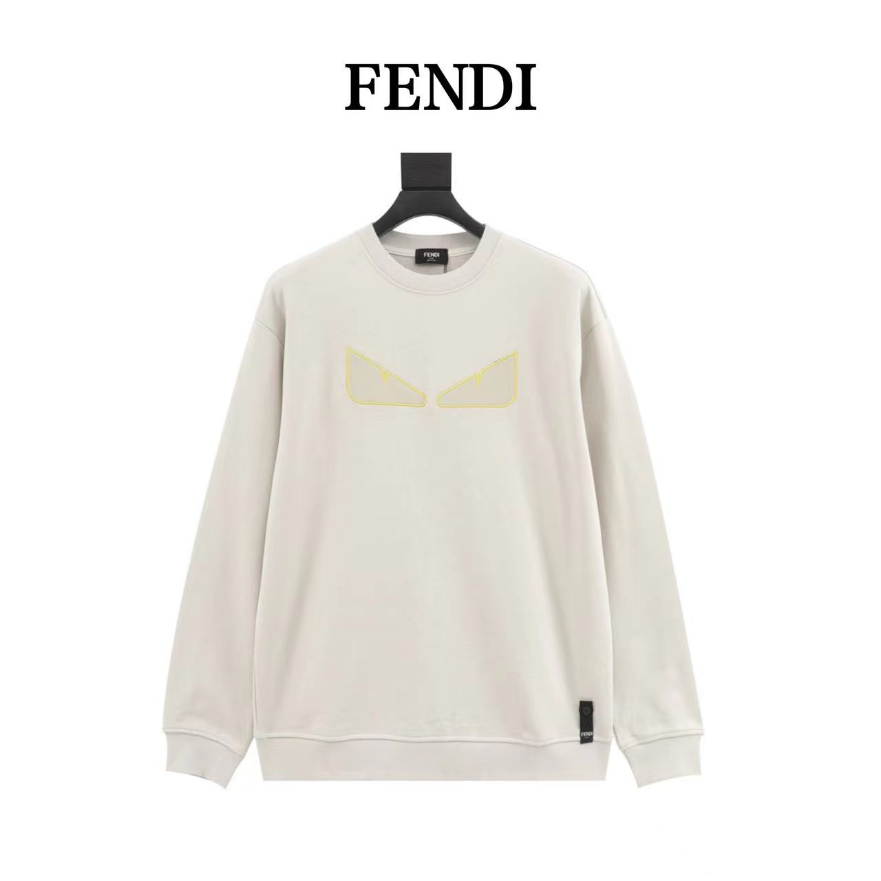 Fendi little monster rubber eyes round neck sweatshirt