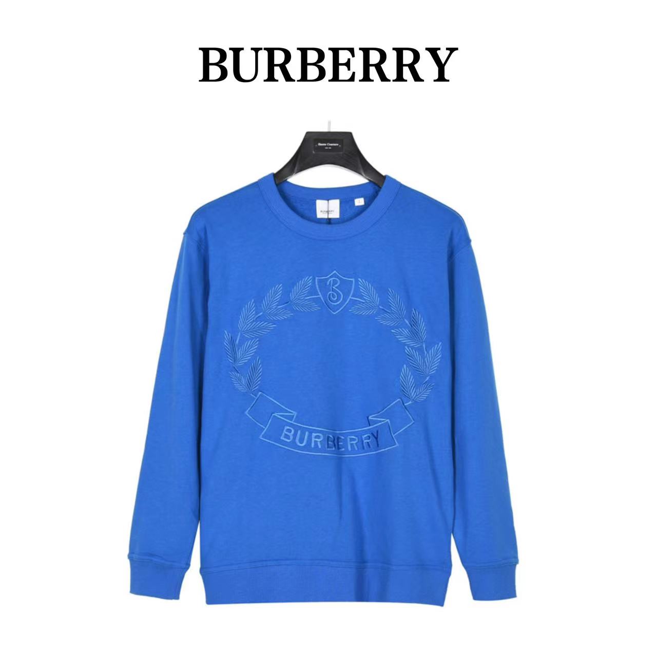 Burberry 23ss oak leaf embroidered crew neck sweatshirt