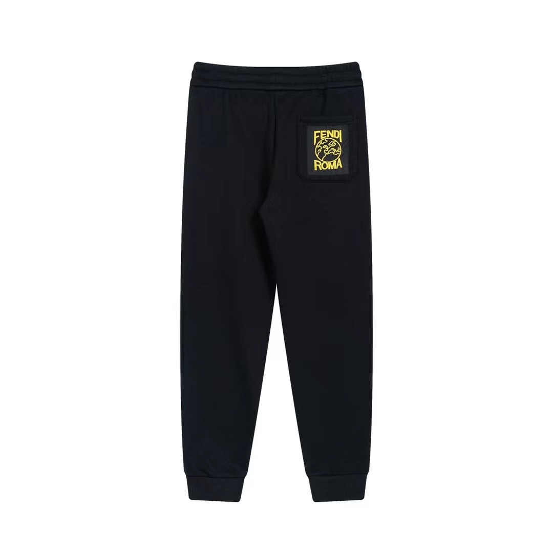 Fendi Fendi 2023AW autumn and winter velvet trousers new zipper sweatpants