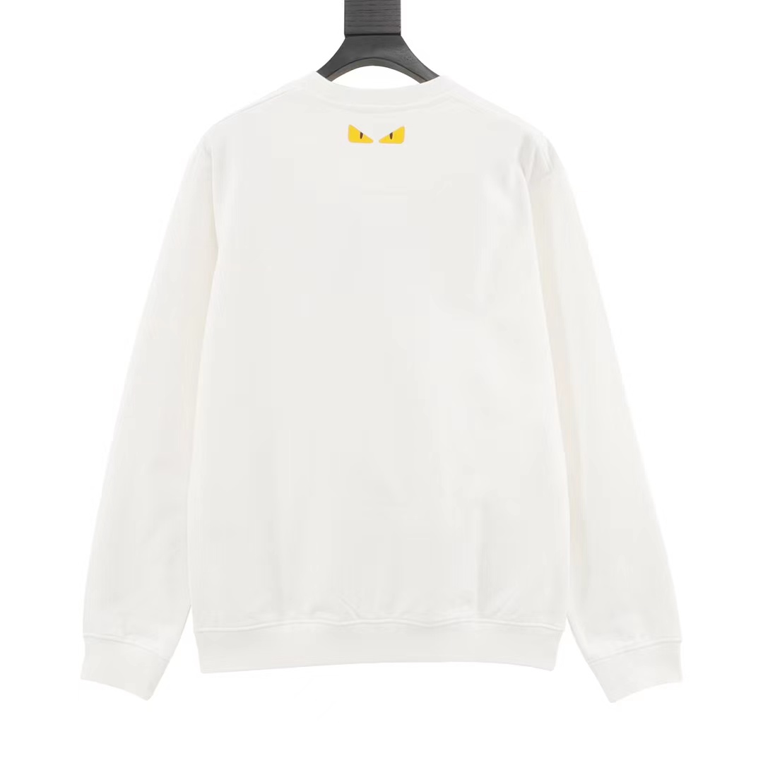 Fendi chest FF zipper pocket crew neck sweatshirt