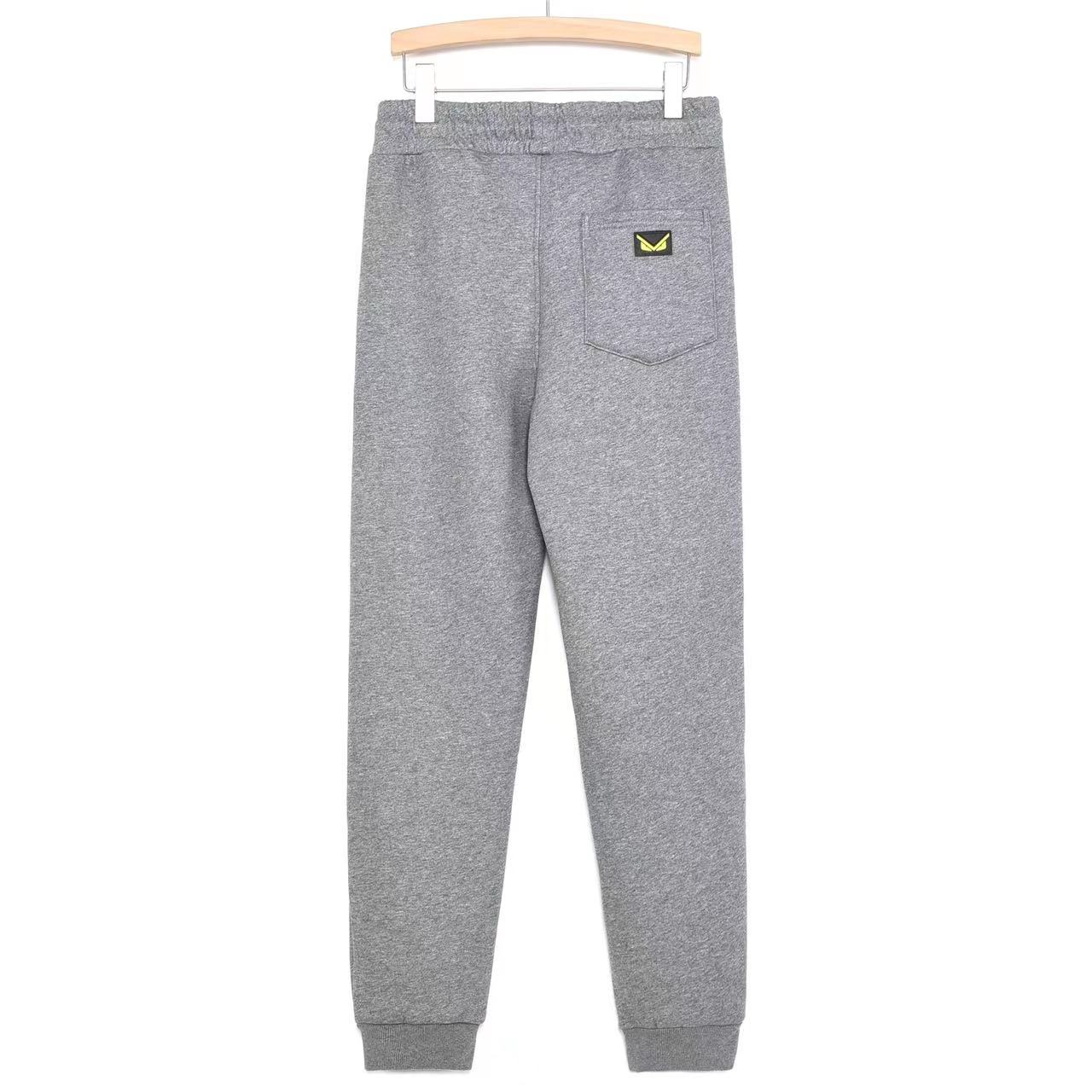 Fendi 22Fw toothbrush embroidered little monster plush trousers