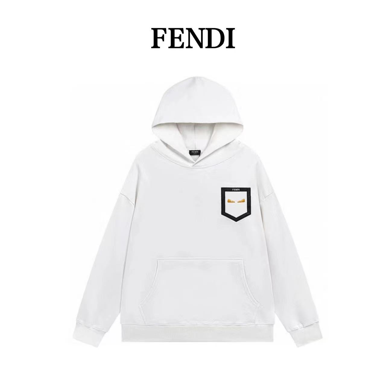 FENDI 2023 new embroidered hooded sweatshirt