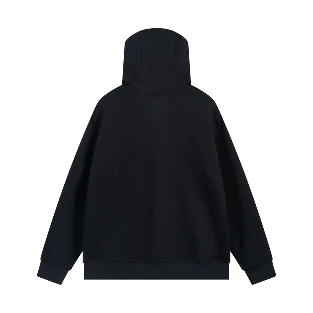 Fendi 23Fw foam terry embroidered patchwork printed hooded heavy sweatshirt