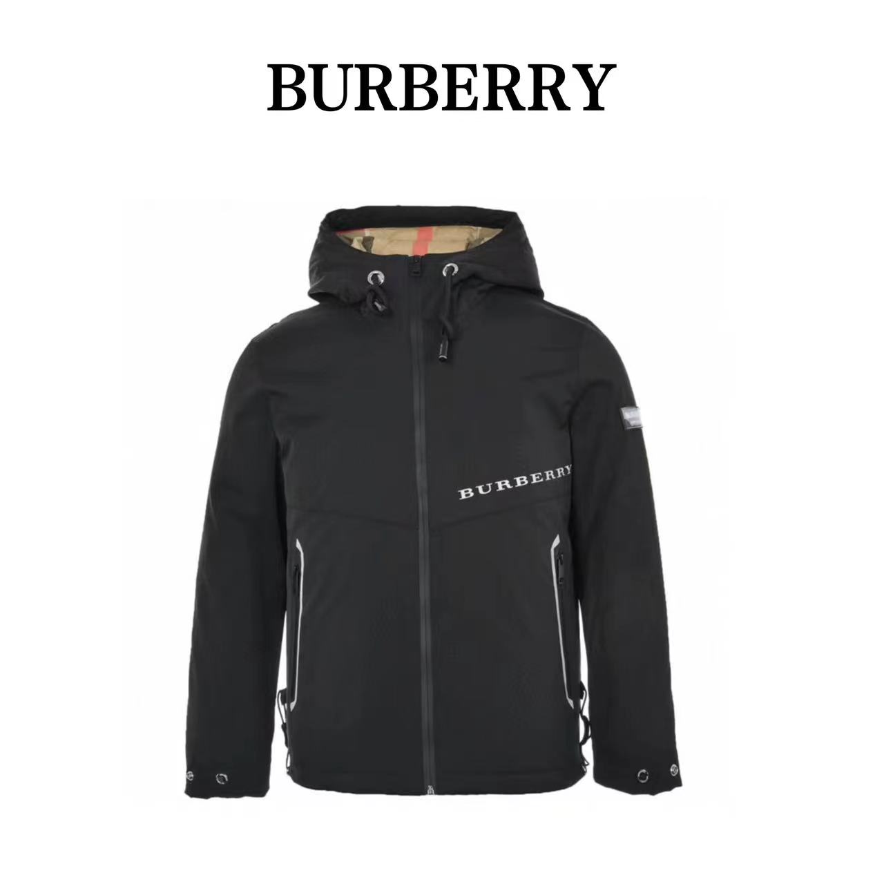 Burberry 22Fw arm silicone badge down jacket