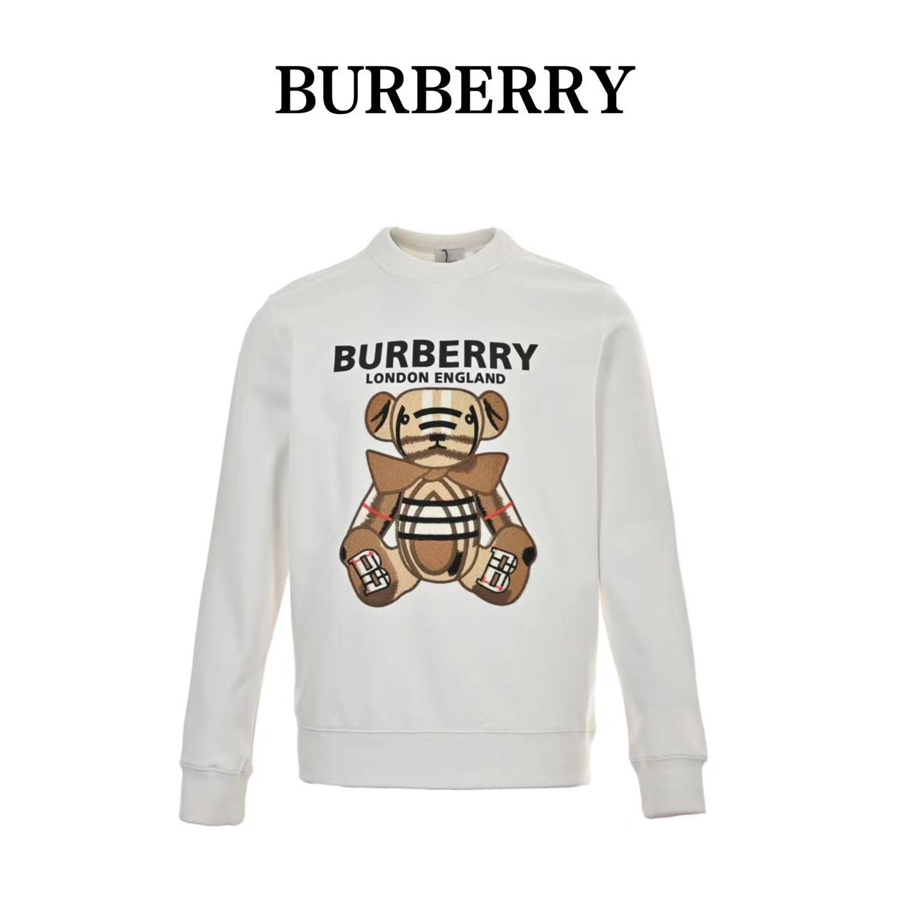 Burberry embroidered teddy bear crew neck sweatshirt