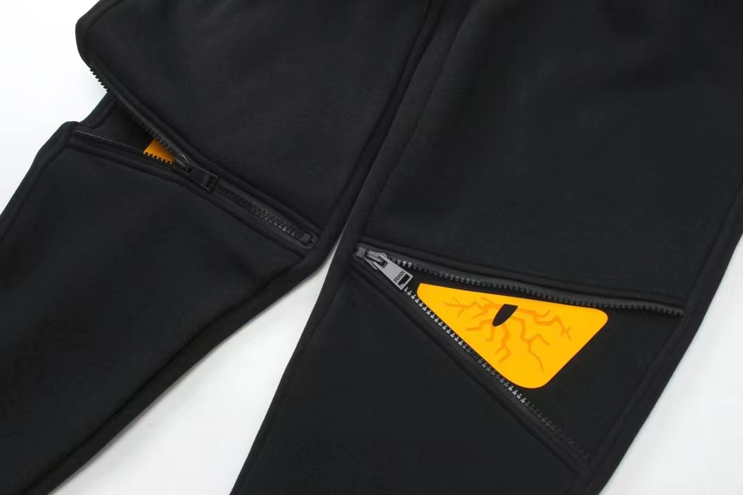 Fendi Fendi 2023AW autumn and winter velvet trousers new zipper sweatpants