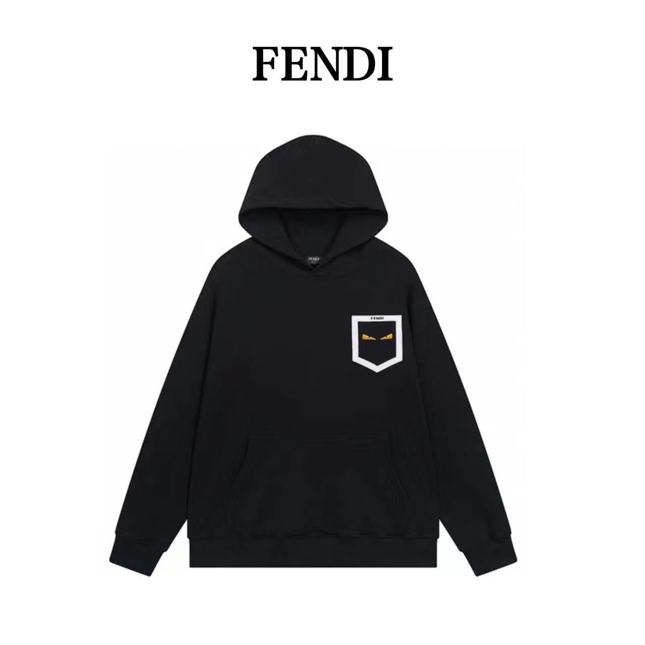 FENDI 2023 new embroidered hooded sweatshirt