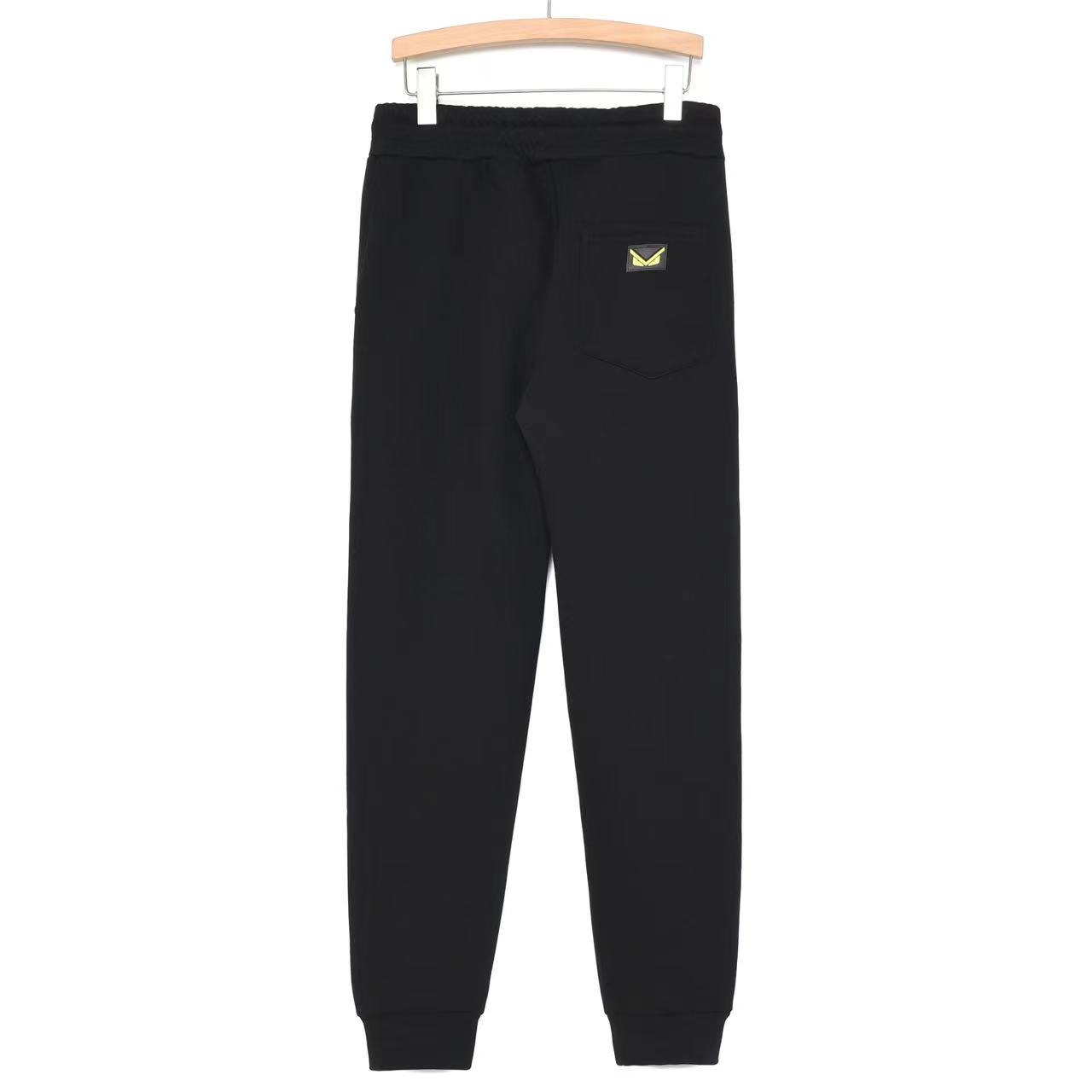 Fendi 22Fw toothbrush embroidered little monster plush trousers