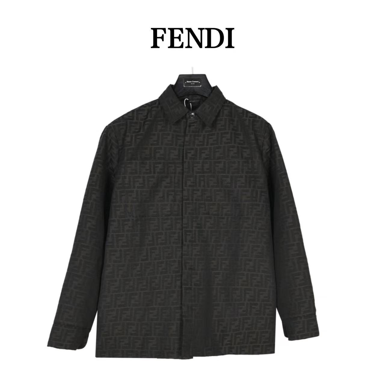 Fendi 23Fw double F jacquard shirt collar jacket