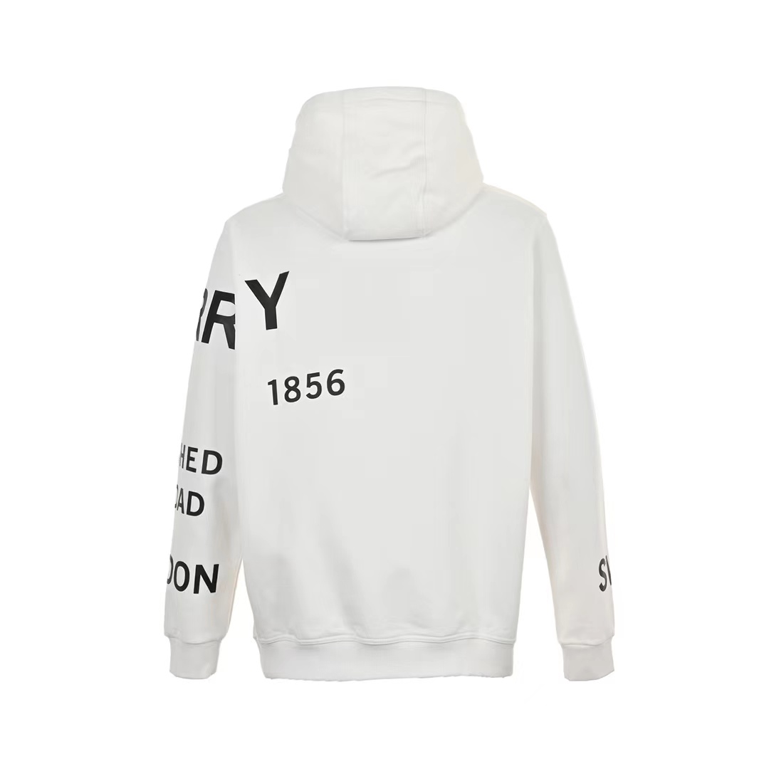 Burberry thick rubber letter print hooded sweatshirt