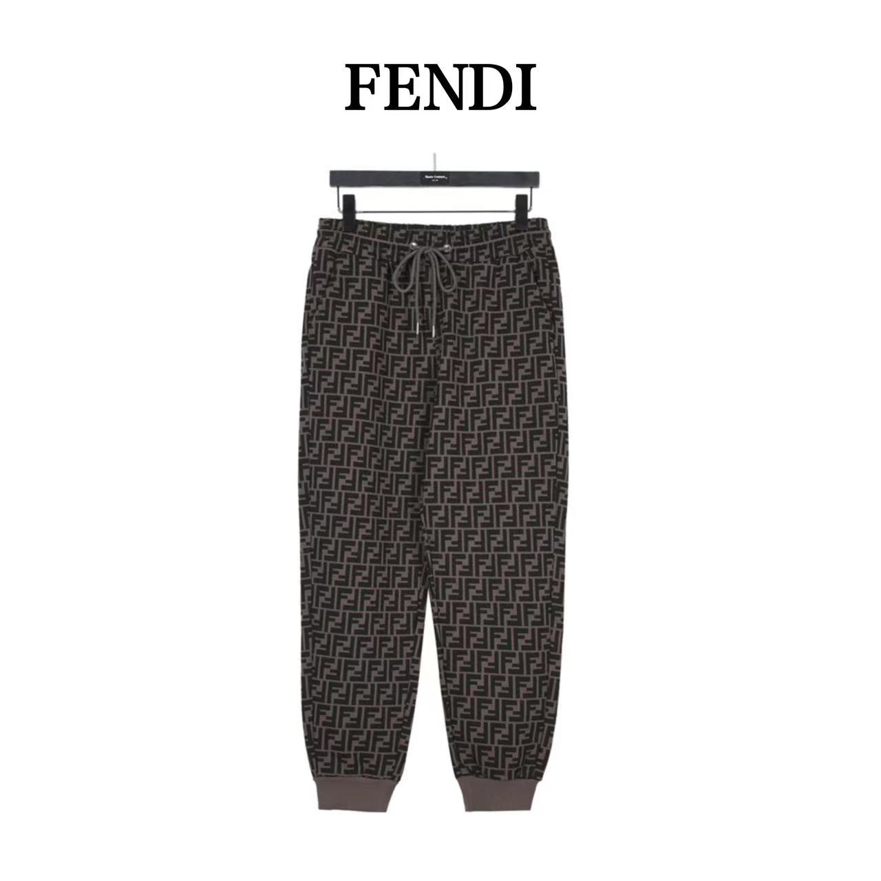 Fendi 23Fw Double F element all-over logo sweatpants