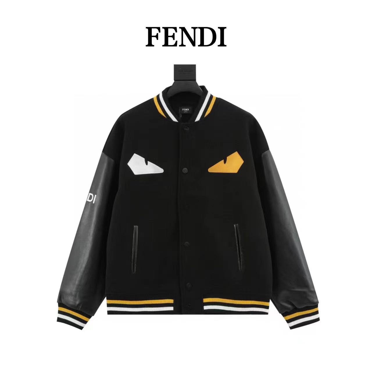 Fendi Little Monster Eyes Baseball Jacket