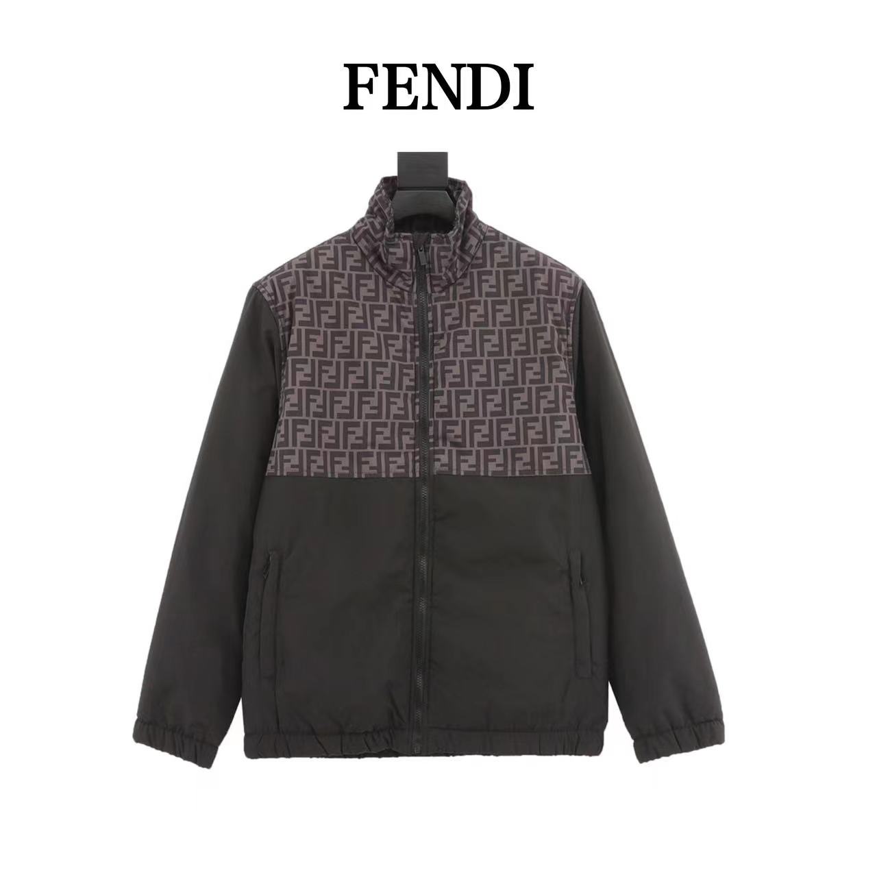 Fendi 23Fw double F presbyopic patchwork cotton jacket