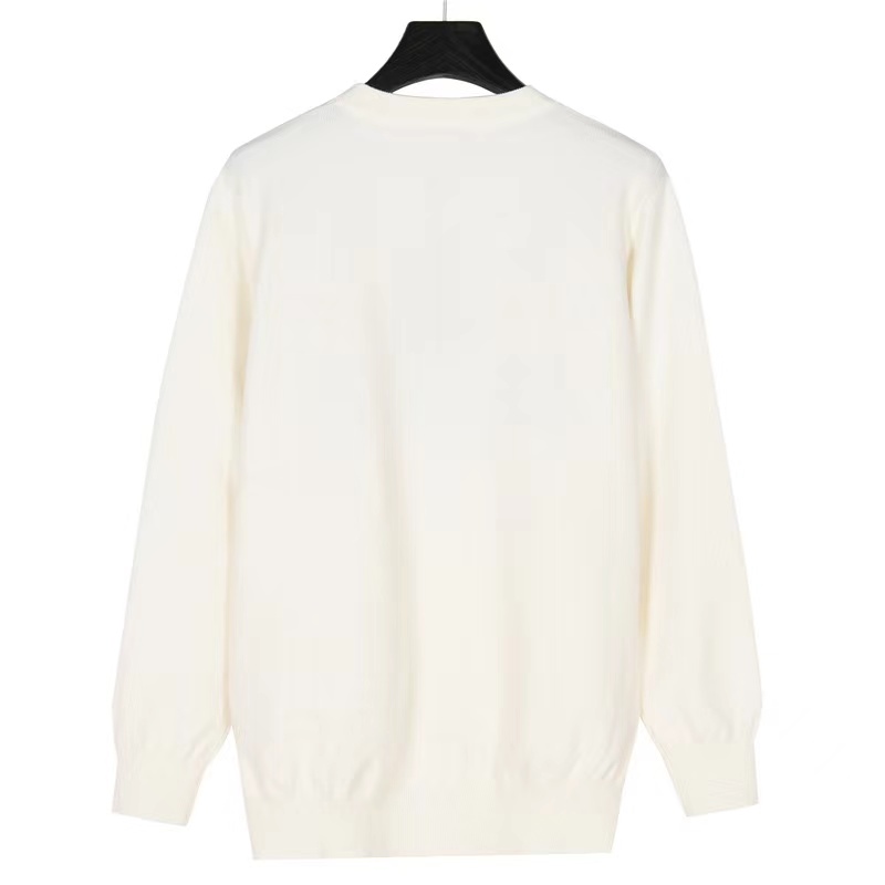Fendi 23Fw embroidered letter crew neck sweater