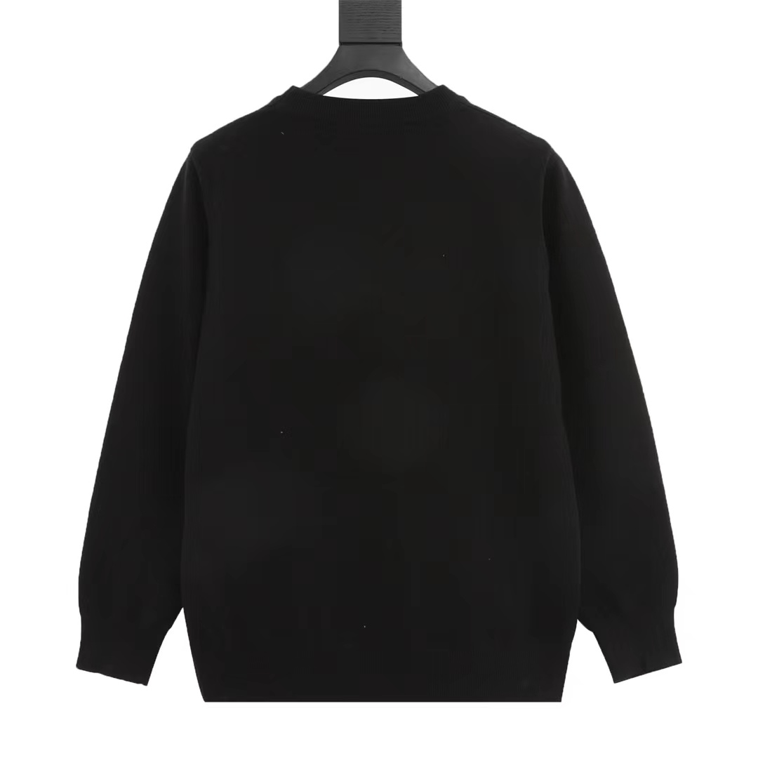 Fendi 23Fw embroidered monster eyes crew neck sweater