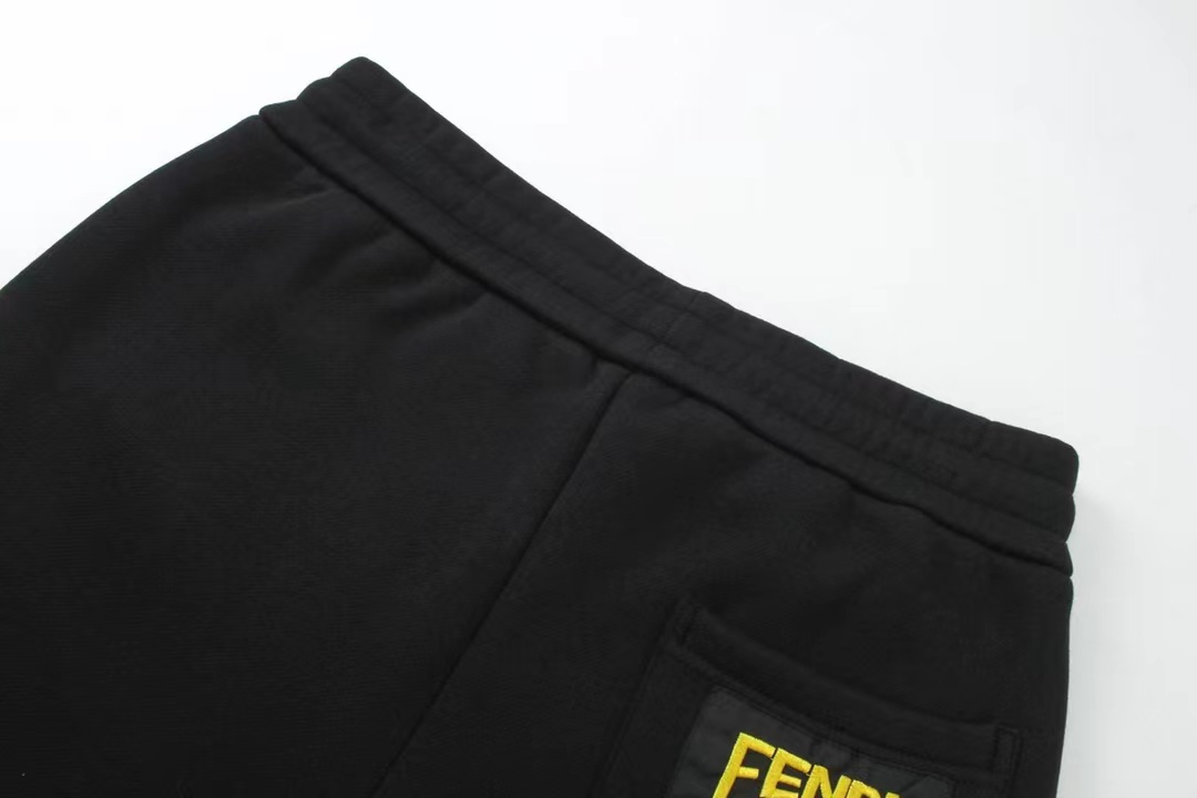 Fendi Fendi 2023AW autumn and winter velvet trousers new zipper sweatpants
