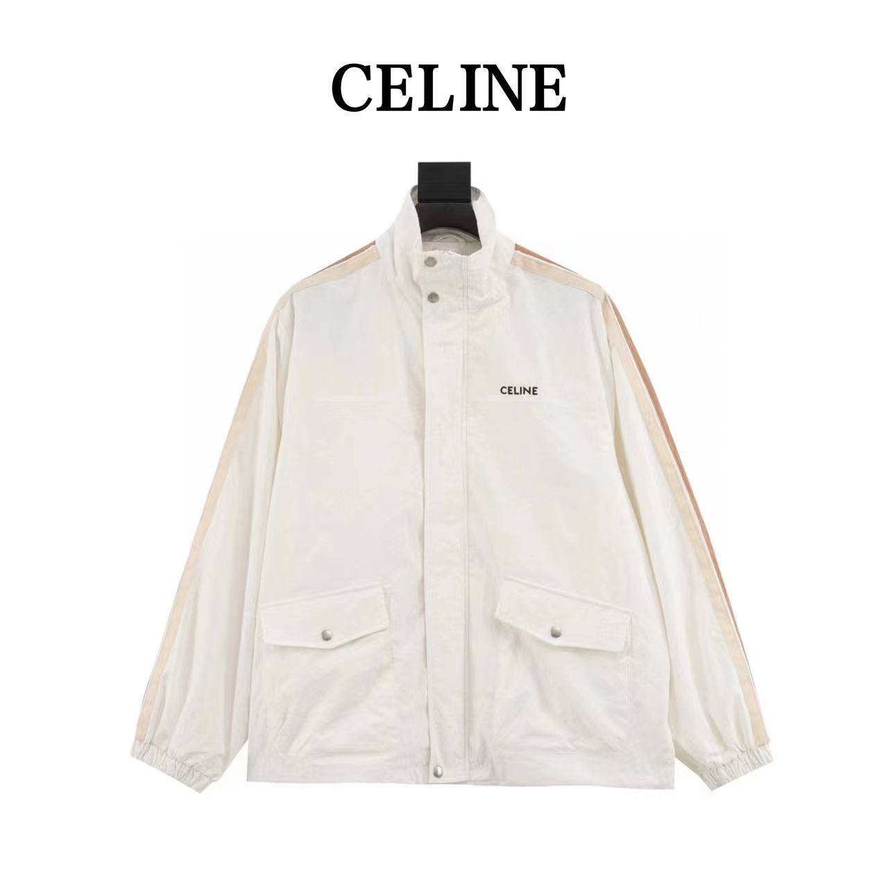 Celine woven zipped jacket with side webbing