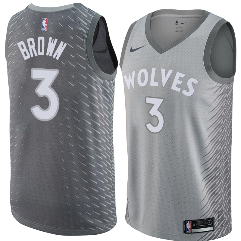 Timberwolves Brown No. 3 Jersey