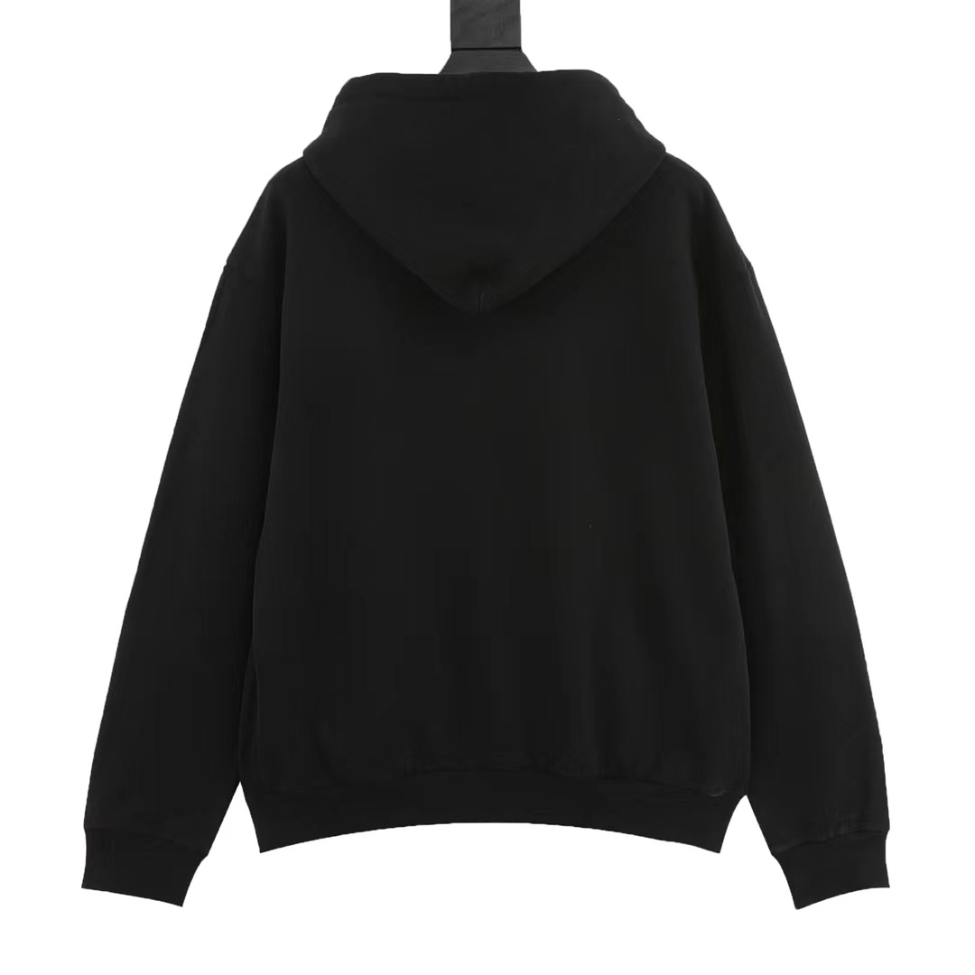 Celine basic letter zip hooded sweatshirt