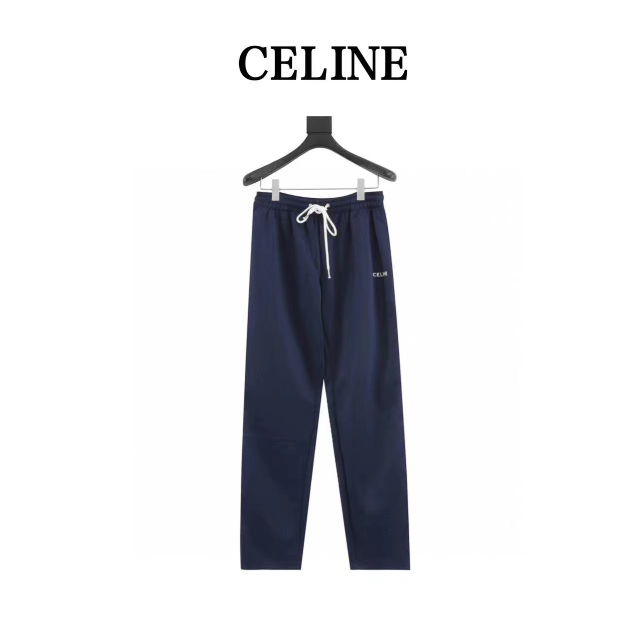 Celine side webbing track pants