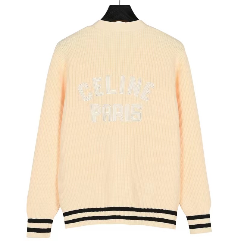 Celine 23ss PARIS patch cardigan sweater