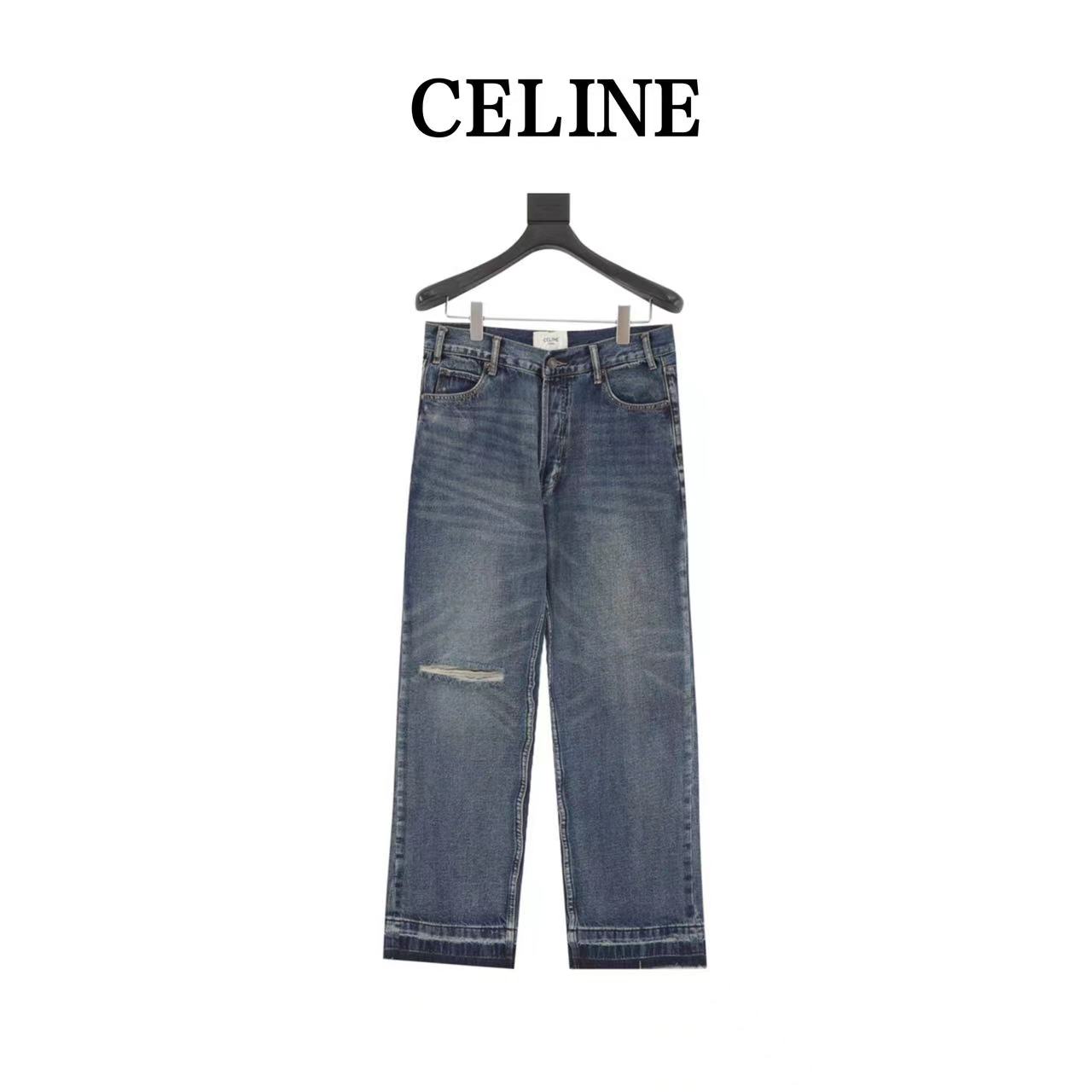 Celine new knife-cut denim trousers