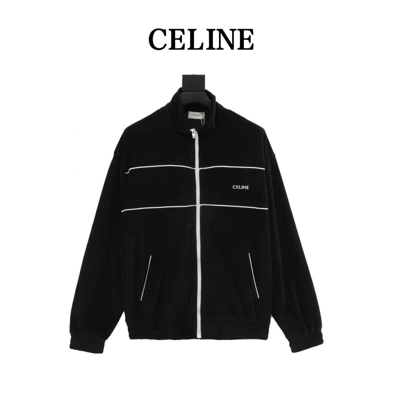 Celine velvet zipper jacket