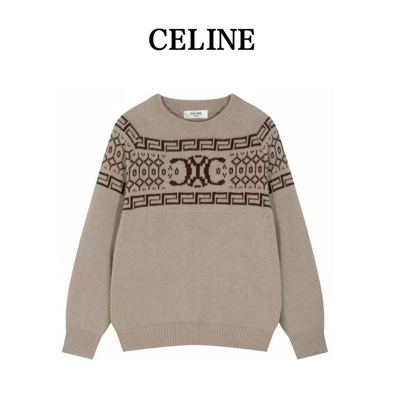 Celine Arc de Triomphe 23ss casual Korean sweater (women's style)