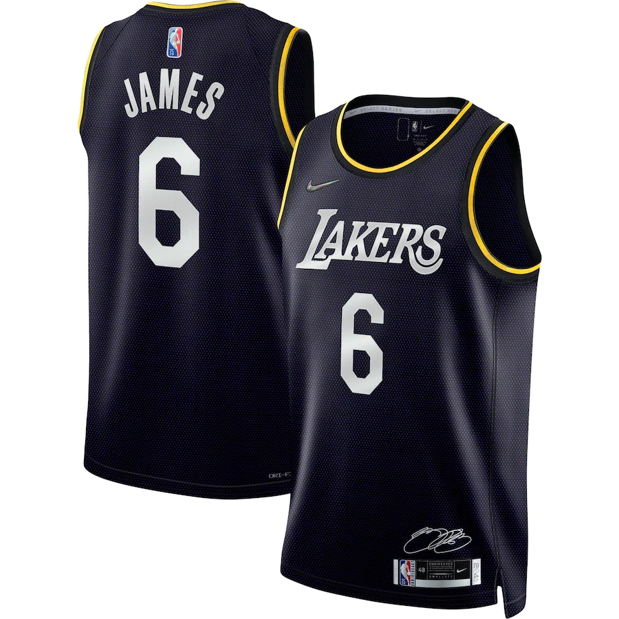 Lakers Zames No. 6 jersey