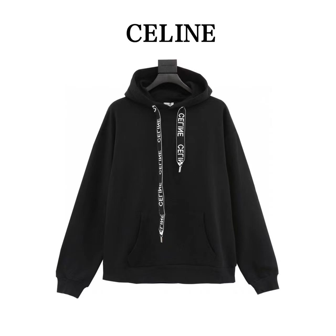 Celine web letter hooded sweatshirt
