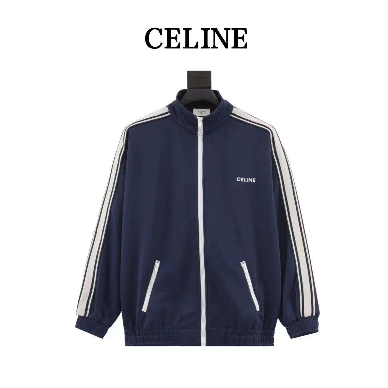 Celine woven zipped jacket with side webbing