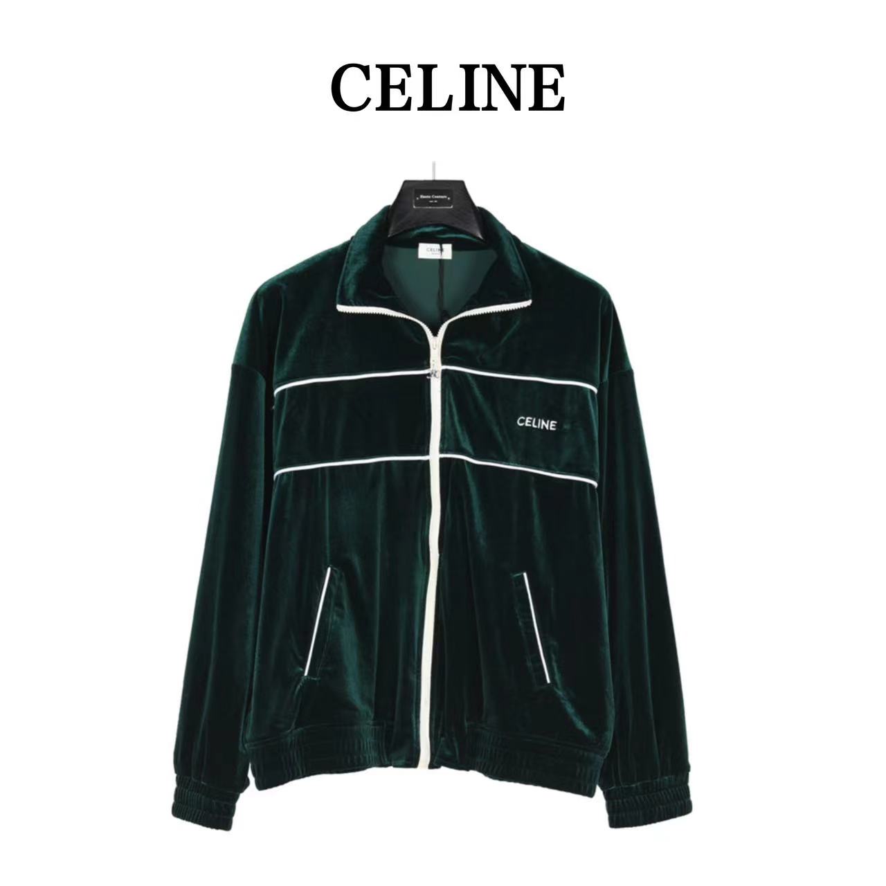 Celine 23FW new velvet zipper jacket