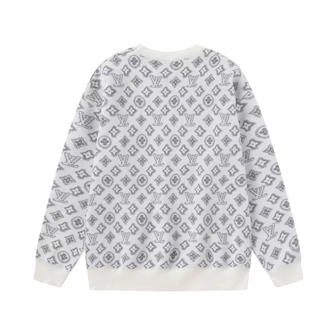 Louis Vuitton 23ss counter same style round neck wool sweater