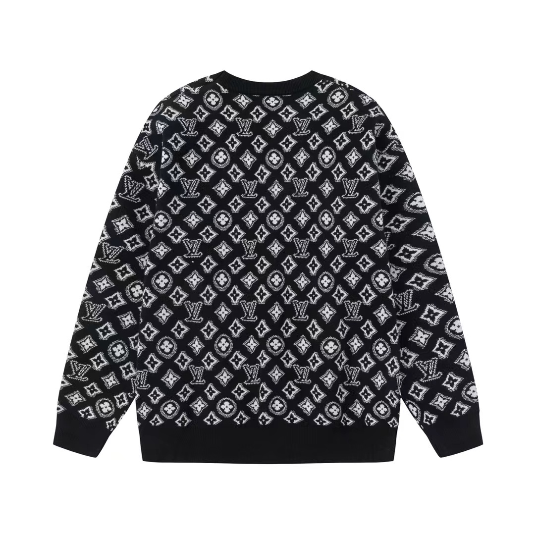 Louis Vuitton 23ss counter same style round neck wool sweater