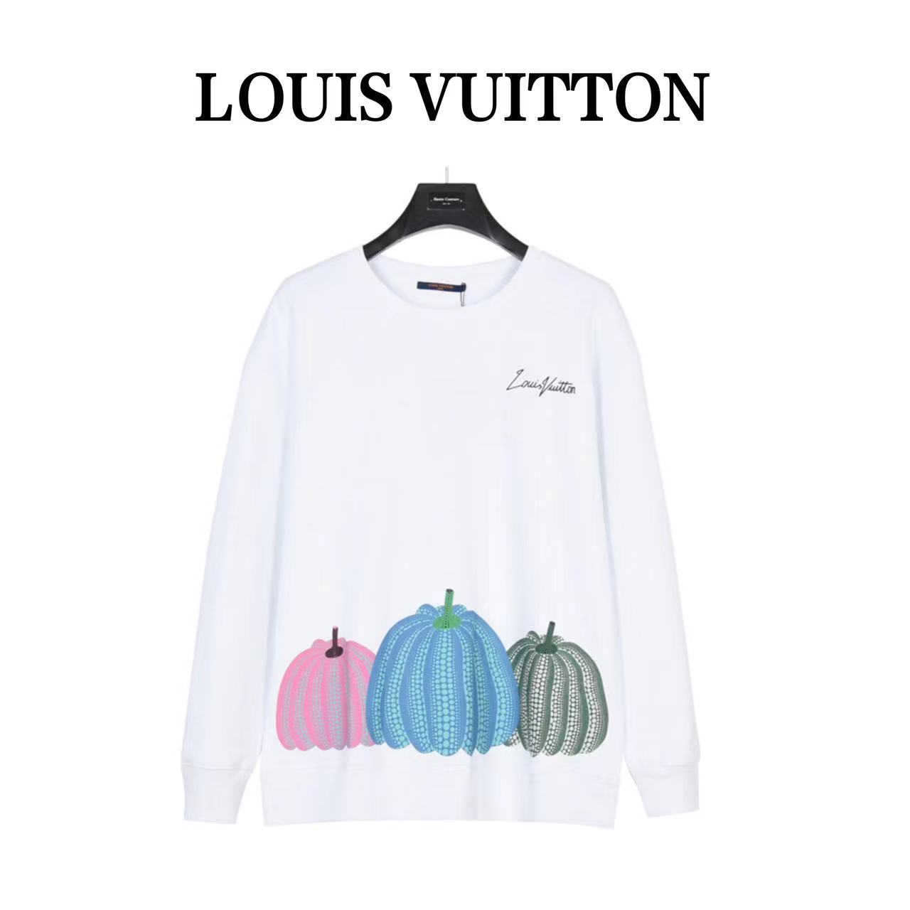 Louis Vuitton x Yayoi Kusama joint 23ss pumpkin print cotton round neck sweatshirt