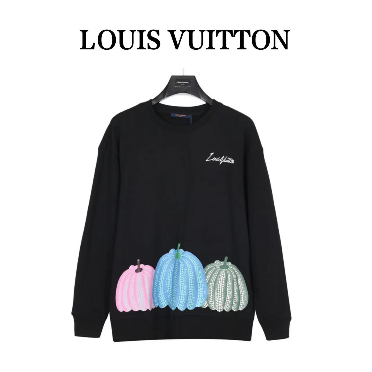 Louis Vuitton x Yayoi Kusama joint 23ss pumpkin print cotton round neck sweatshirt
