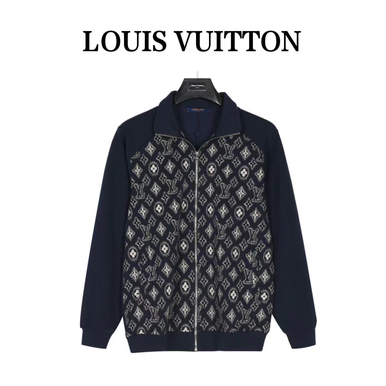 Louis Vuitton 23Fw all-over presbyopic patchwork sports suit stand collar jacket
