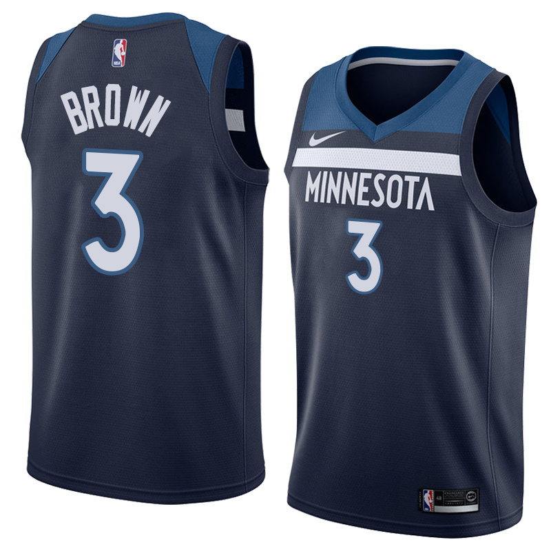 Timberwolves Brown No. 3 Jersey