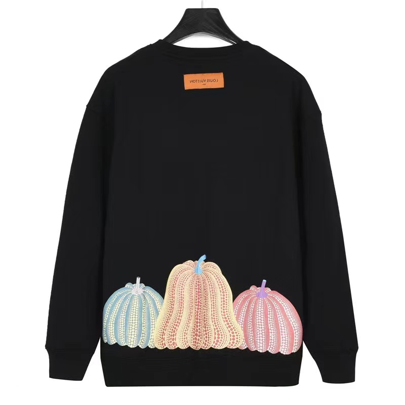 Louis Vuitton x Yayoi Kusama joint 23ss pumpkin print cotton round neck sweatshirt