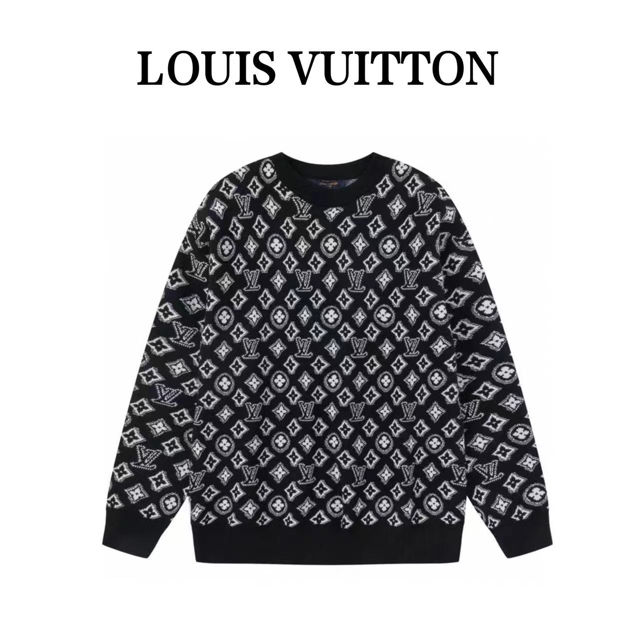 Louis Vuitton 23ss counter same style round neck wool sweater