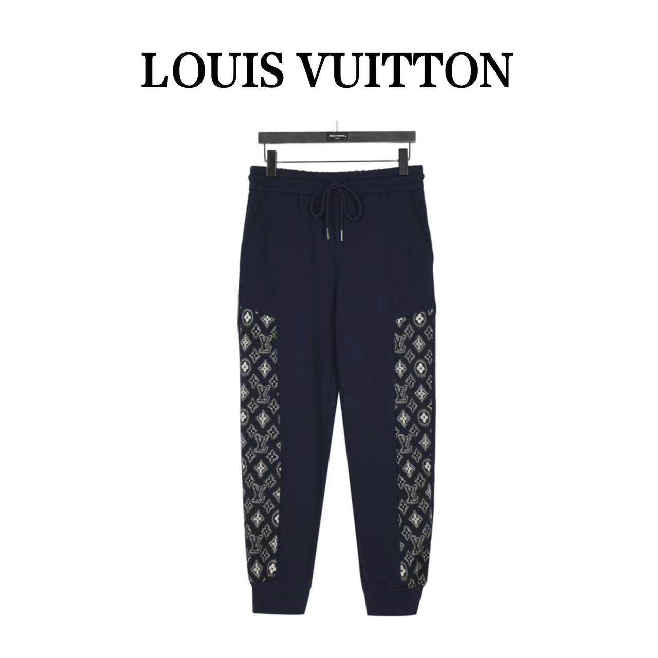 Louis Vuitton 23Fw all-over presbyopic patchwork tracksuit trousers
