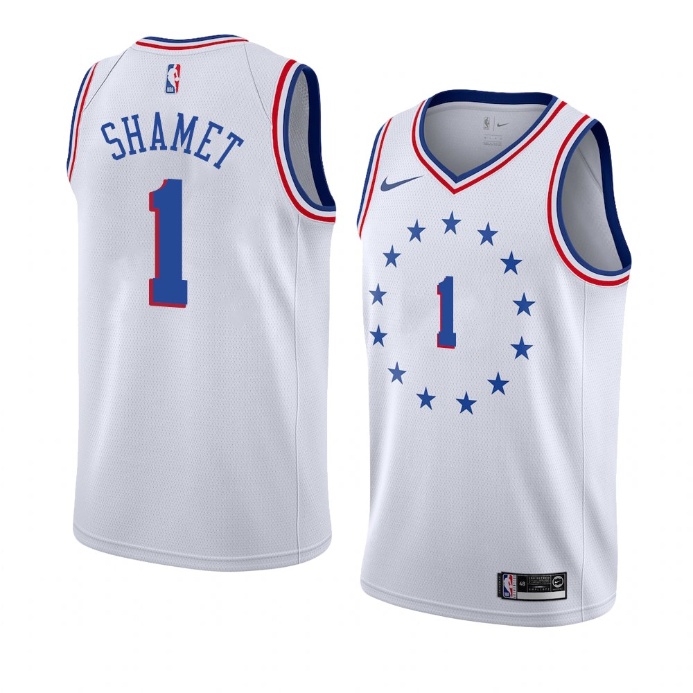 76ers Shamet No. 1 jersey