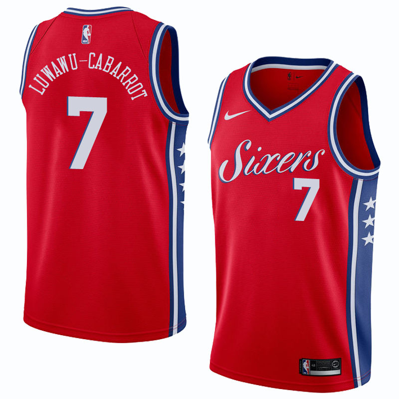 76ers Luanou-Cabarrot No. 7 jersey